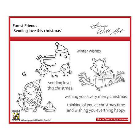 Szilikonbélyegző , Set 4: Sending love this Christmas / NC  Clear Stamp (1 csomag)