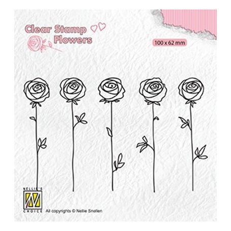 Szilikonbélyegző , Roses / NC  Clear Stamp (1 csomag)
