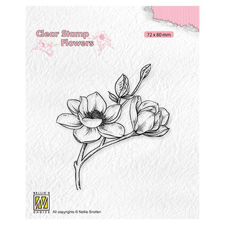Szilikonbélyegző , Blooming branch magnolia / NC  Clear Stamp (1 csomag)