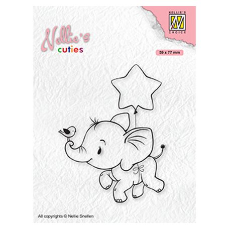 Szilikonbélyegző , Christmas Elephant with star / NC  Clear Stamp (1 csomag)