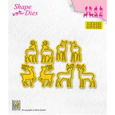   Vágósablon , Collection of mini dies Deer-2 / NC Cutting Die (1 csomag)