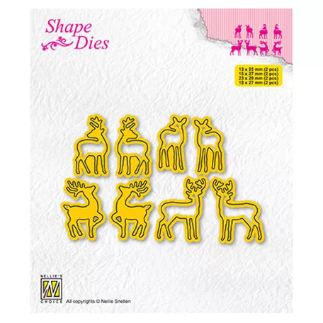 Vágósablon , Collection of mini dies Deer-2 / NC Cutting Die (1 csomag)