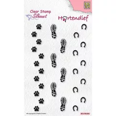 Szilikonbélyegző , Footprints / NC  Clear Stamp (1 csomag)