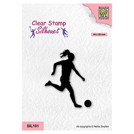 Szilikonbélyegző , Woman soccer / NC  Clear Stamp (1 csomag)