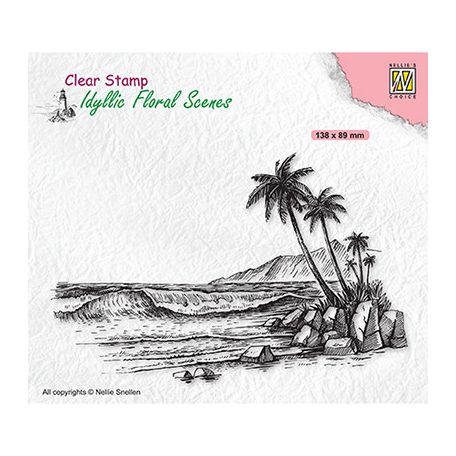 Szilikonbélyegző , Tropical coast / NC  Clear Stamp (1 csomag)