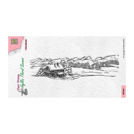Szilikonbélyegző , Slim line Snow landscape / NC  Clear Stamp (1 csomag)
