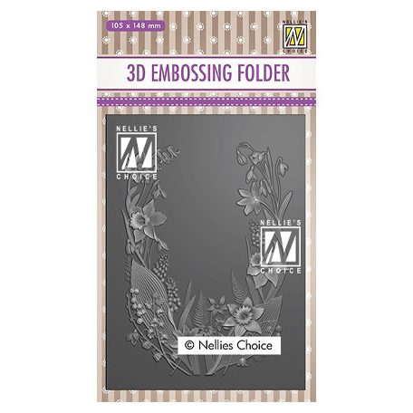 Domborító mappa , Flower frame / NC 3D Embossing Folders (1 db)