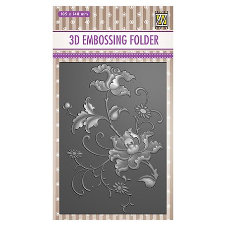 Domborító mappa , Exotic flower / NC 3D Embossing Folders (1 db)