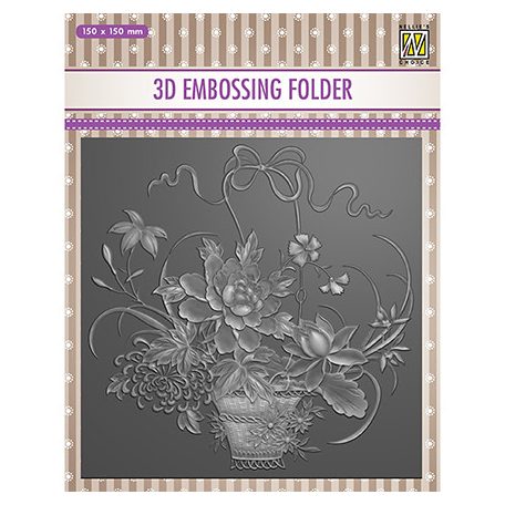 Domborító mappa , Flower bouquet / NC 3D Embossing Folders (1 db)