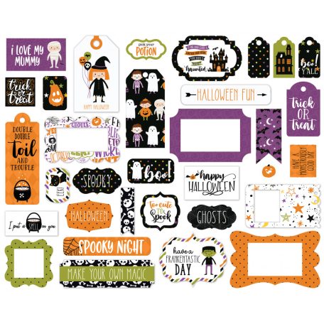 Kivágatok , Halloween Magic / Echo Park Frames & Tags (1 csomag)