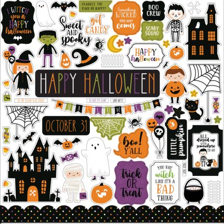 Matrica 12" (30 cm), Halloween Magic / Echo Park Element Sticker (1 csomag)