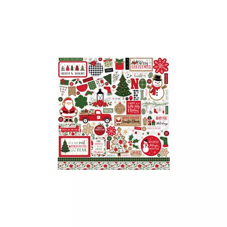 Matrica 12" (30 cm), Jingle All The Way / Echo Park Element Sticker (1 csomag)