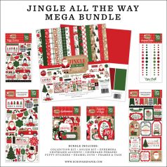   Papírkészlet 12" (30 cm), Jingle All The Way / Echo Park Mega Bundle (1 csomag)
