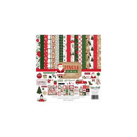 Papírkészlet 12" (30 cm), Jingle All The Way Kétoldalas/ Echo Park Collection Kit (1 csomag)