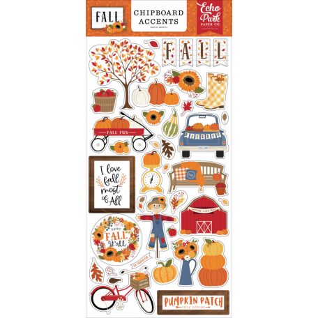 Chipboard , Fall / Echo Park Chipboard Accents  (1 csomag)
