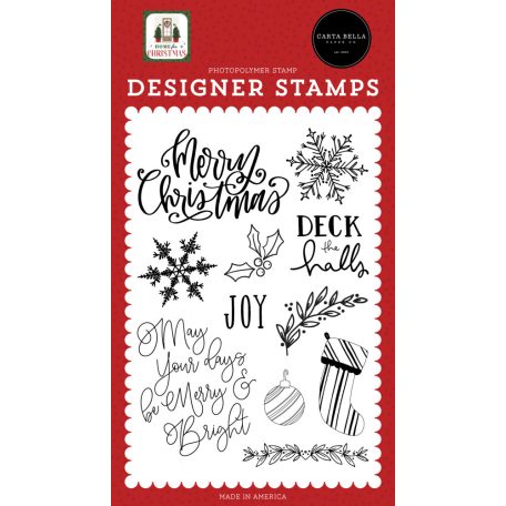 Szilikonbélyegző , Home For Christmas Joy/ Echo Park Stamp Set (1 csomag)