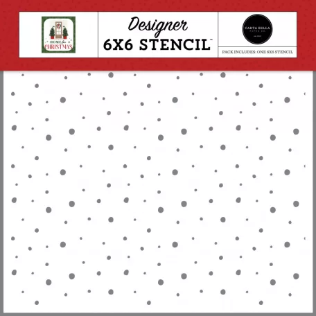 Stencil 6" (15 cm), Home For Christmas Snow Much Fun/ Echo Park Stencil (1 csomag)