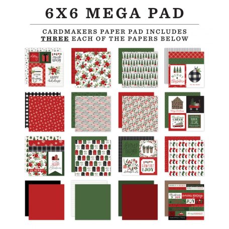 Papírkészlet 6" (15 cm), Home For Christmas / Echo Park Paper Pack (48 lap)