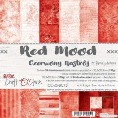   Papírkészlet 8" (20 cm), Basic 13 - Red Mood / Craft O'Clock Paper Collection Set (1 csomag)