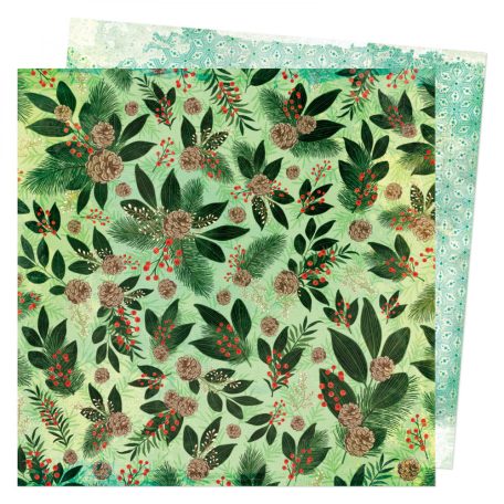 Scrapbook papír 12" (30 cm), Evergreen / AC - Vicki Boutin - Warm Wishes
 (1 ív)