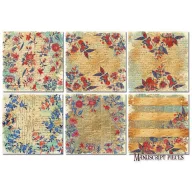   Papírkészlet 8" (20 cm), Manuscript Pieces / Decorer Scrapbook Paper (24 ív)