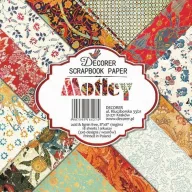   Papírkészlet 8" (20 cm), Motley / Decorer Scrapbook Paper (24 ív)