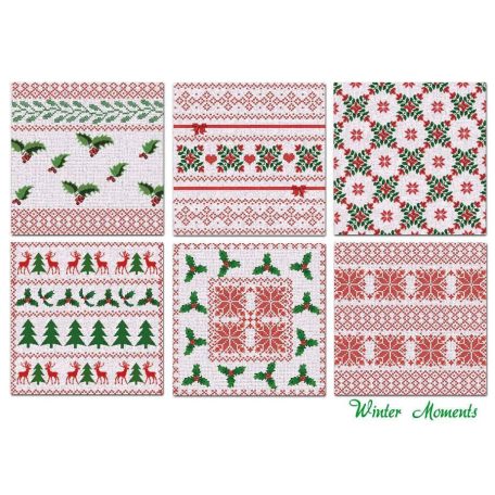 Papírkészlet 8" (20 cm), Winter Moments / Decorer Scrapbook Paper (24 ív)