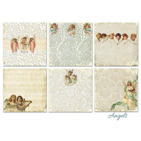 Papírkészlet 8" (20 cm), Angels / Decorer Scrapbook Paper (24 ív)