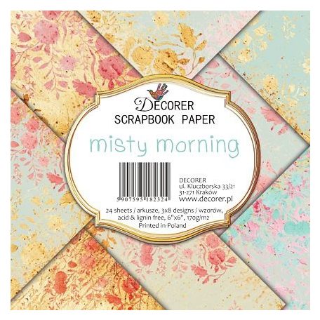 Papírkészlet 6" (15 cm), Misty Morning / Decorer Scrapbook Paper (24 ív)