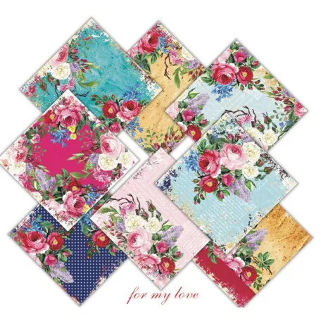 Papírkészlet 6" (15 cm), For my Love / Decorer Scrapbook Paper (24 ív)