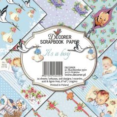   Papírkészlet 6" (15 cm), It's a Boy / Decorer Scrapbook Paper (24 ív)