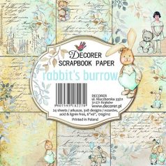   Papírkészlet 6" (15 cm), Rabbit's Burrow / Decorer Scrapbook Paper (24 ív)