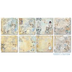   Papírkészlet 6" (15 cm), Rabbit's Burrow / Decorer Scrapbook Paper (24 ív)