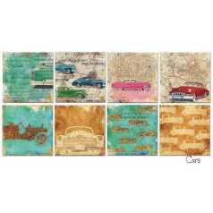   Papírkészlet 6" (15 cm), Cars / Decorer Scrapbook Paper (24 ív)