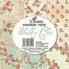   Papírkészlet 6" (15 cm), Shabby Chic / Decorer Scrapbook Paper (24 ív)