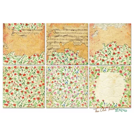 Papírkészlet 12" (30 cm), The Old Times Spring / Decorer Scrapbook Paper (18 ív)