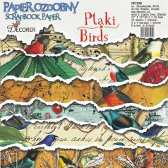   Papírkészlet 12" (30 cm), Birds / Decorer Scrapbook Paper (18 ív)