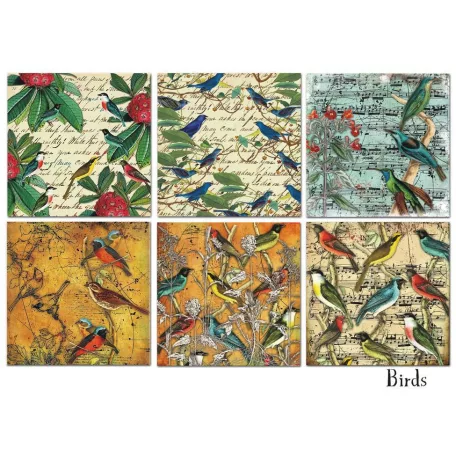 Papírkészlet 12" (30 cm), Birds / Decorer Scrapbook Paper (18 ív)