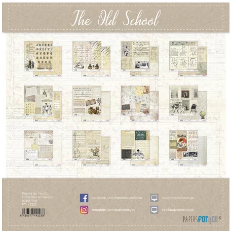 Papírkészlet 12" (30 cm), The Old School / Papers For You Scrap Paper Pack (12 ív)