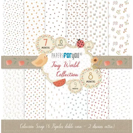 Papírkészlet 12" (30 cm), Tiny World / Papers For You Scrap Paper Pack (6 ív)