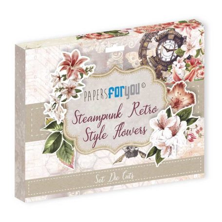 Kivágatok , Steampunk Retro Style Flowers / Papers For You Die Cuts (1 csomag)