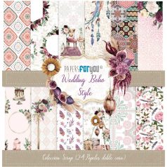   Papírkészlet 6.6" (17 cm), Wedding Boho Style / Papers For You Scrap Paper Pack (24 ív)