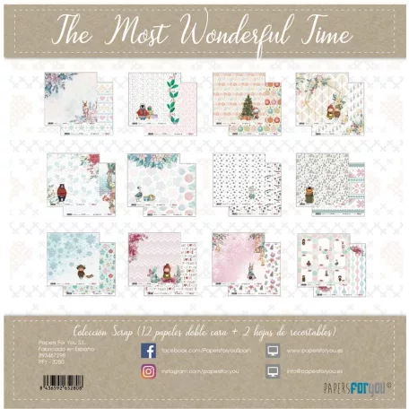 Papírkészlet 12" (30 cm), The Most Worderful Time / Papers For You Scrap Paper Pack (12 ív)