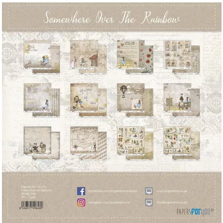 Papírkészlet 12" (30 cm), Somewhere Over The Rainbow / Papers For You Scrap Paper Pack (12 ív)