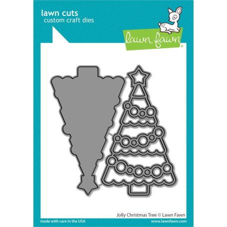 Vágósablon LF2700, Jolly Christmas Tree / Lawn Cuts Custom Craft Die (1 csomag)