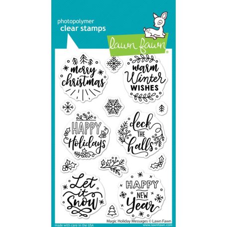 Szilikonbélyegző LF2676, Magic Holiday Messages / Lawn Fawn Clear Stamps (1 csomag)