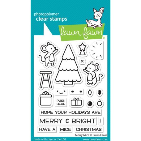 Szilikonbélyegző LF2684, Merry Mice / Lawn Fawn Clear Stamps (1 csomag)