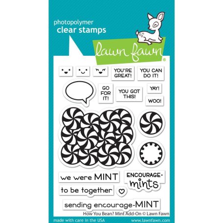 Szilikonbélyegző LF2682, How You Bean? Mint Add-On / Lawn Fawn Clear Stamps (1 csomag)