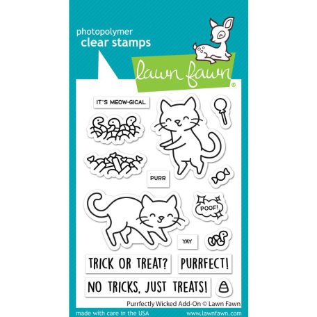 Szilikonbélyegző LF2666, Purrfectly Wicked Add-On / Lawn Fawn Clear Stamps (1 csomag)