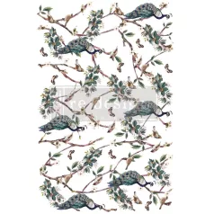   Re-Design with Prima Transzfer fólia 24"x35" (61x89 cm) - Avian Sanctuary - Decor Transfers (1 csomag)